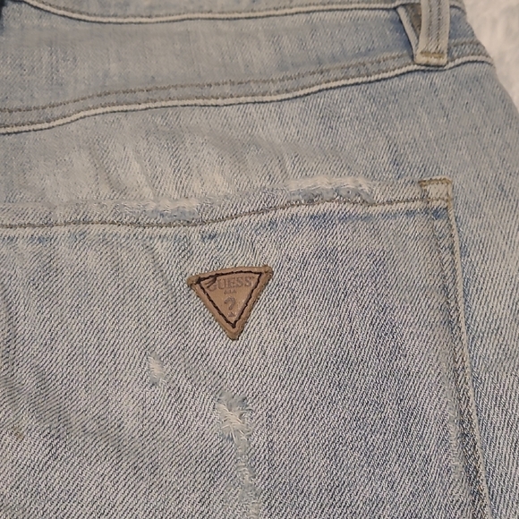 Vigoss Faded Blue Ripped Jean Shorts - Picture 3 of 9